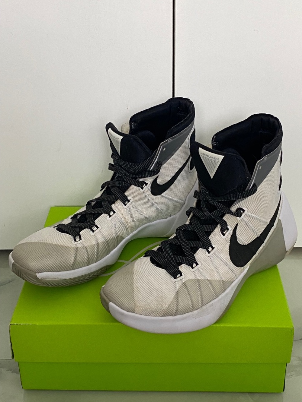 Nike Hyperdunk 2015 'White Black Wolf Grey' Men's 8.5